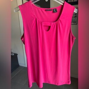 Tahari Vibrant Pink Sleeveless Blouse